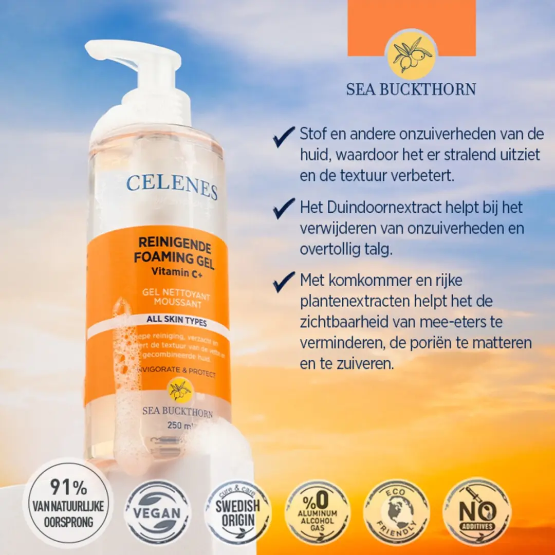 Celenes Duindoorn Reinigende Foam Gel 250ml