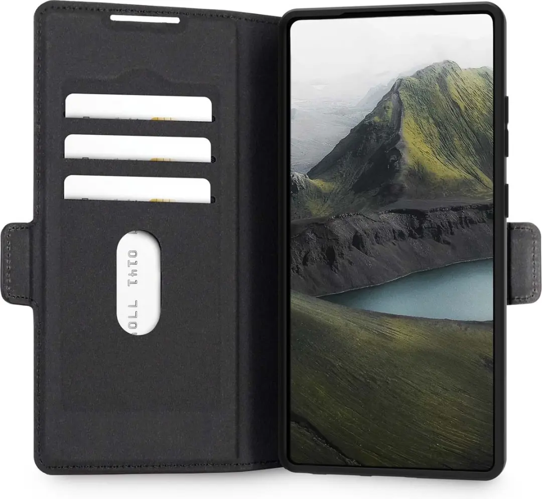 dbramante1928 Oslo Pro Boekenplank - Samsung Galaxy S25 Ultra - 3 Pasjes - Zwart