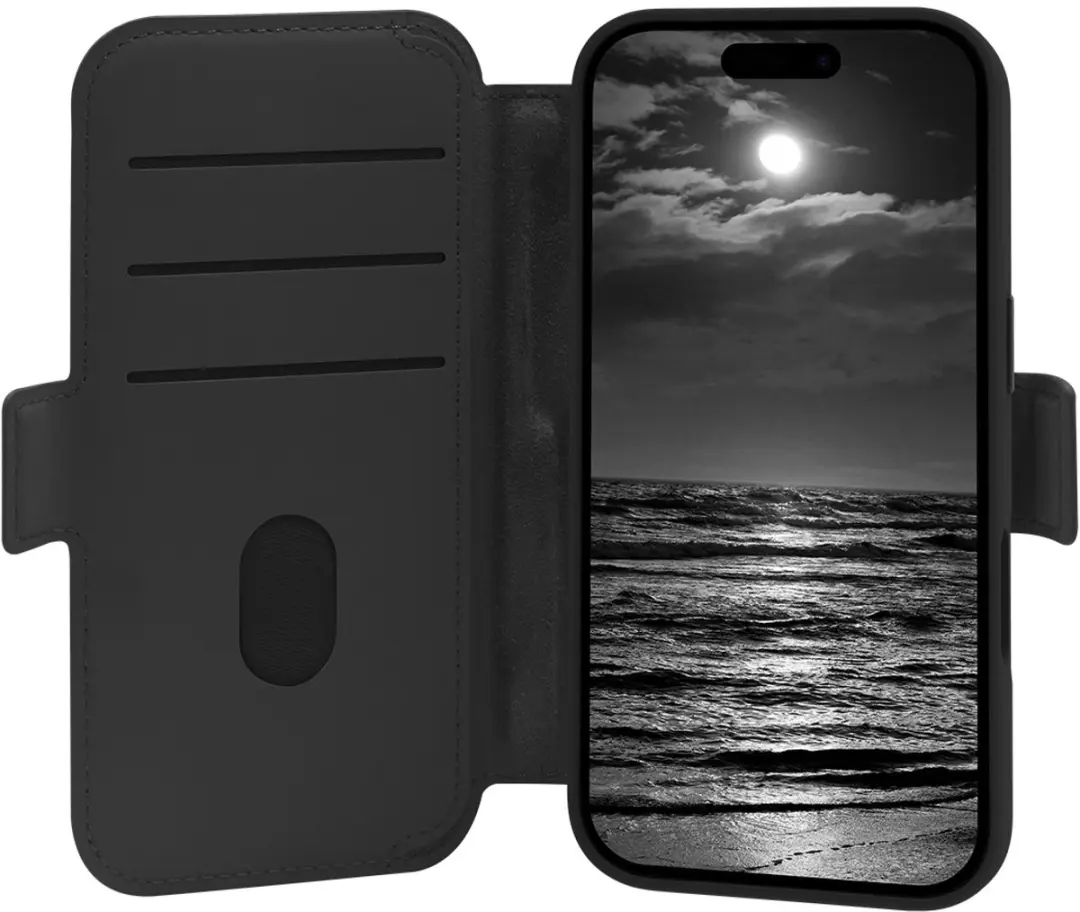 dbramante1928 Bookcase Hoesje iPhone 17 - Zwart - Kunstleer - 4 Pasjes