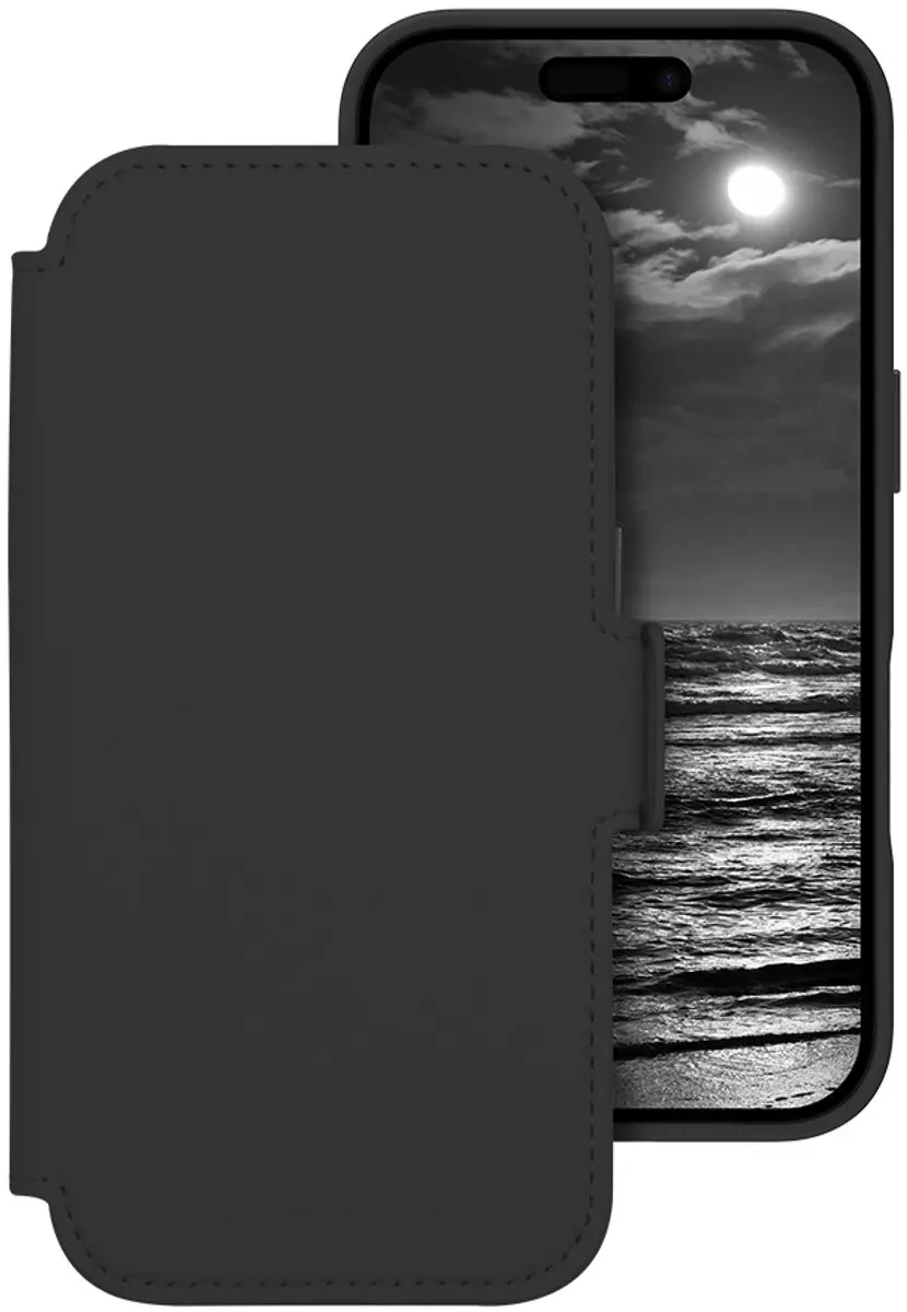 dbramante1928 Bookcase Hoesje iPhone 17 - Zwart - Kunstleer - 4 Pasjes