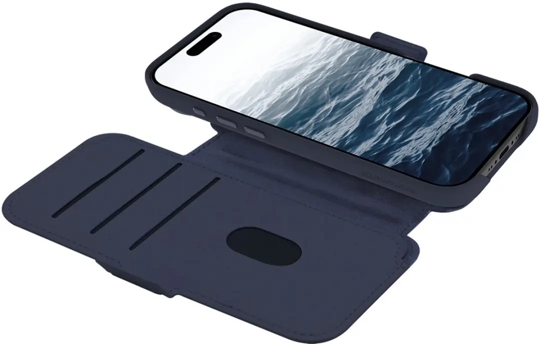 dbramante1928 Bookcase Hoesje iPhone 17 Air - DBLM66ICBU6678 - Donkerblauw Kunstleer - 4 Pasjes