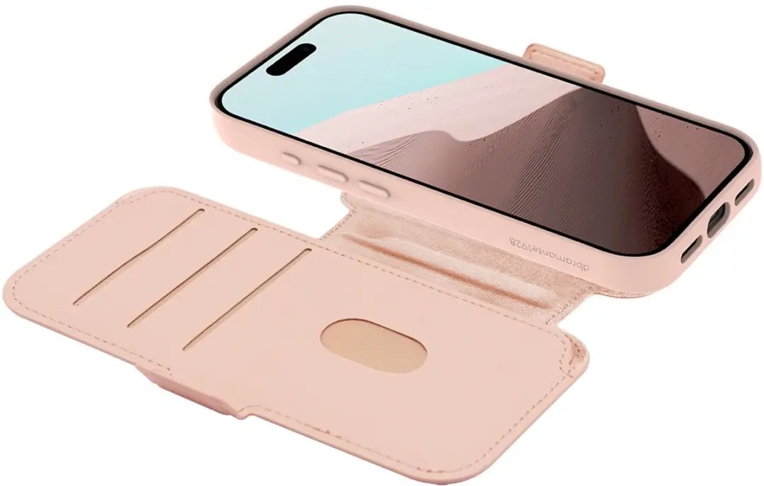 dbramante1928 Bookcase Hoesje iPhone 17 Pro - Roze - Kunstleer - 4 Pasjes