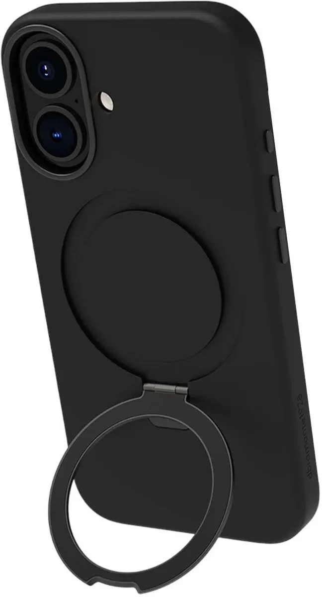 dbramante1928 iPhone 16 Hoesje Roskilde Kickstand MagSafe - Zwart