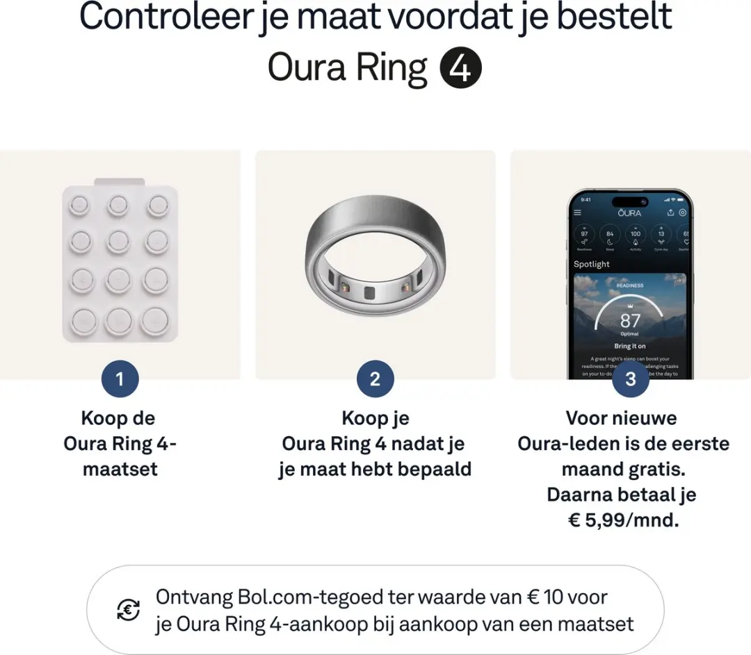 Oura Ring 4 Brushed Silver - Maat 8 - afbeelding 2 van 6