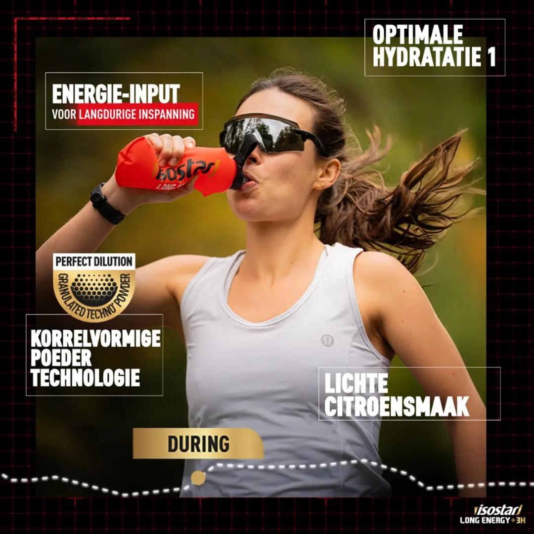 Isostar Long Energy 3H+ Isotone Sportdrank - 570g - Citroen