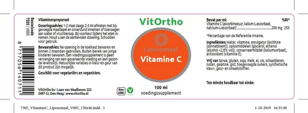 VitOrtho Vitamin C Liposomaal 100ml
