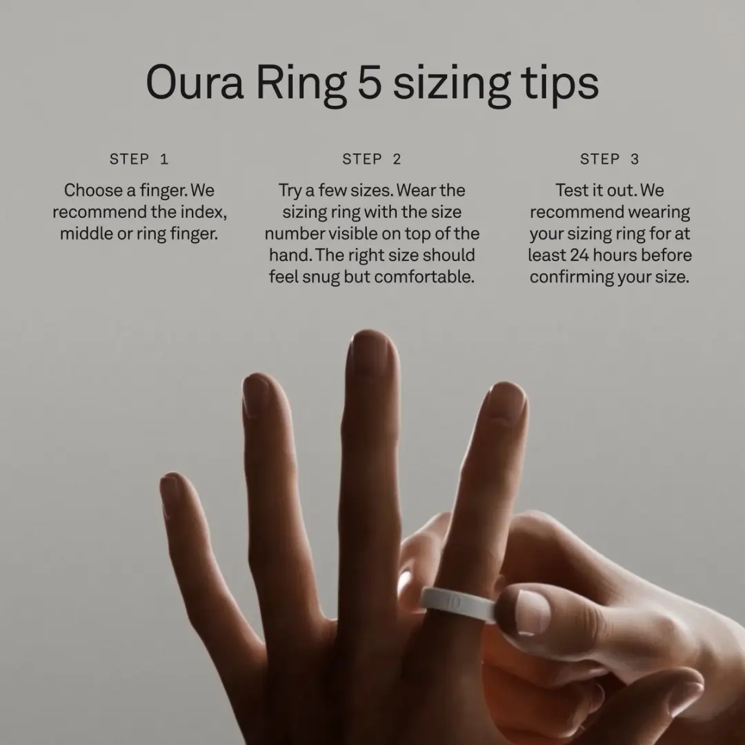 Oura Ring 5 Sizing Kit - 8 Stuks - Beige - afbeelding 2 van 4