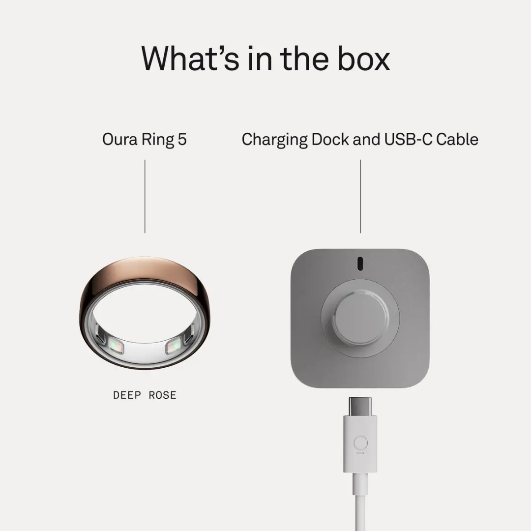 Oura Ring 5 Deep Rose - Maat 7 - afbeelding 5 van 6