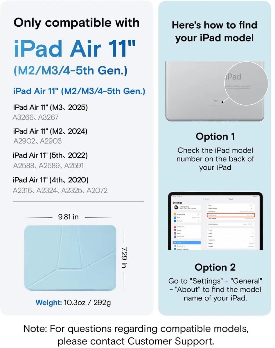 MOFT Dynamic Folio Hoes - iPad Air/Pro 11" - Magnetisch Standaard - Blauw - afbeelding 4 van 6