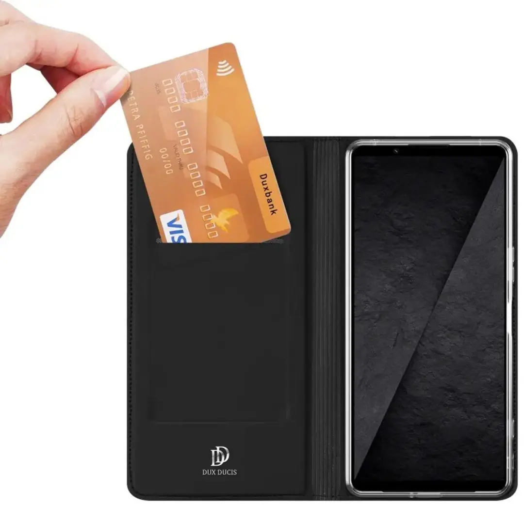 Dux Ducis Skin Pro Hoesje Sony Xperia 1 VIII - Zwart - afbeelding 4 van 6