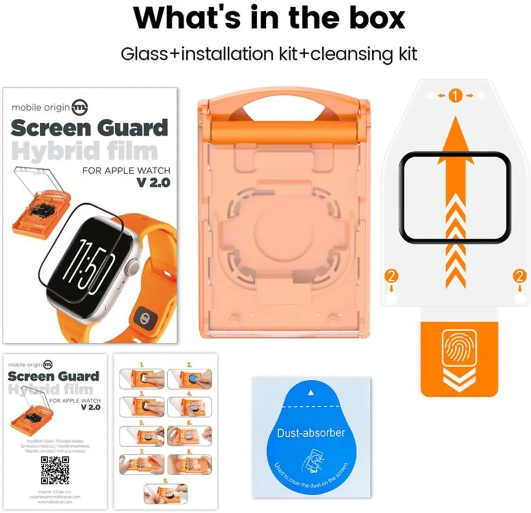 Mobile Origin Screen Guard Apple Watch 7/8/9 41mm - Transparent
