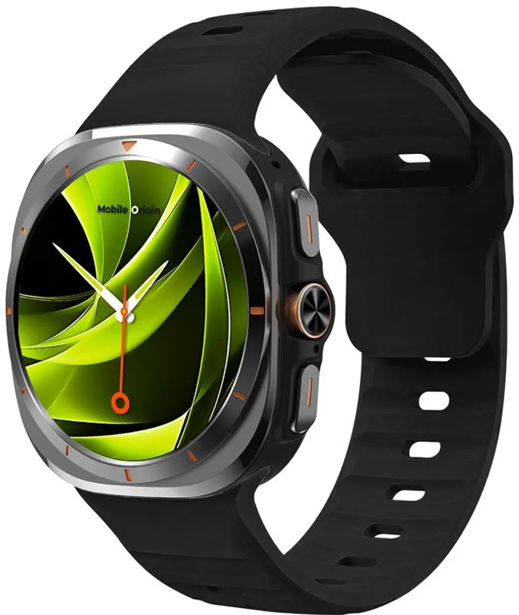 Mobile Origin Easy Strap Silicone Galaxy Watch Ultra 47mm - Zwart