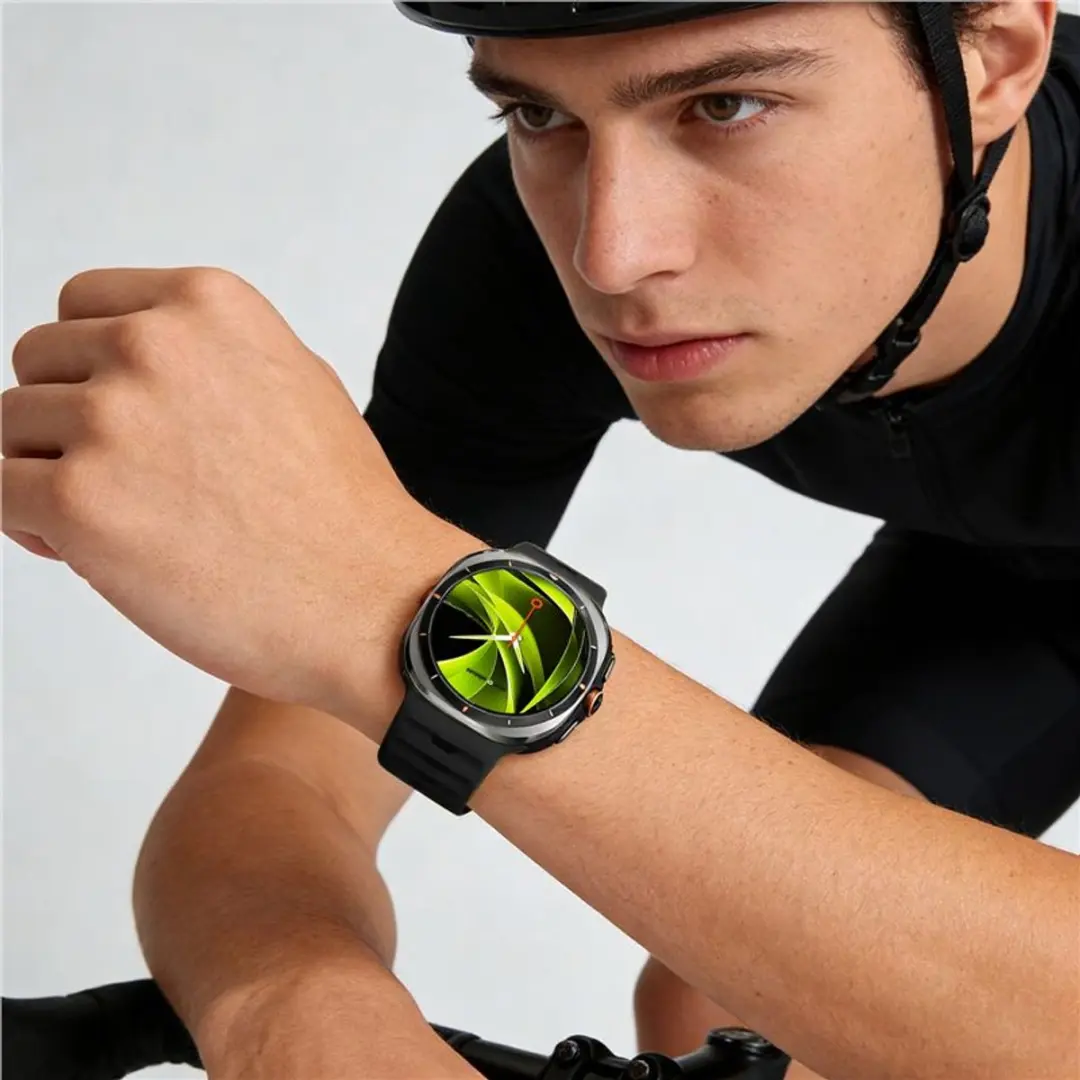 Mobile Origin Easy Strap Silicone Galaxy Watch Ultra 47mm - Zwart