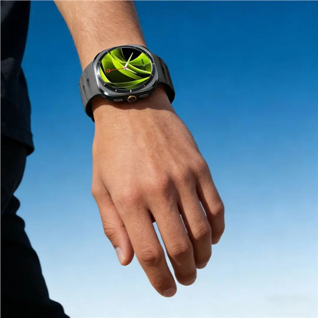 Mobile Origin Easy Strap Silicone Galaxy Watch Ultra 47mm - Zwart - afbeelding 6 van 6