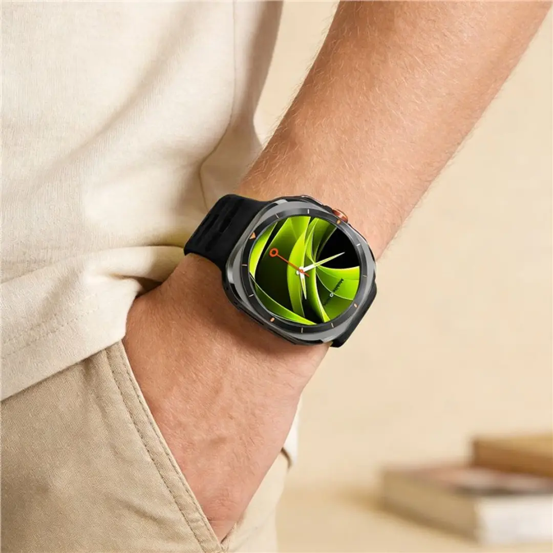 Mobile Origin Easy Strap Silicone Galaxy Watch Ultra 47mm - Zwart