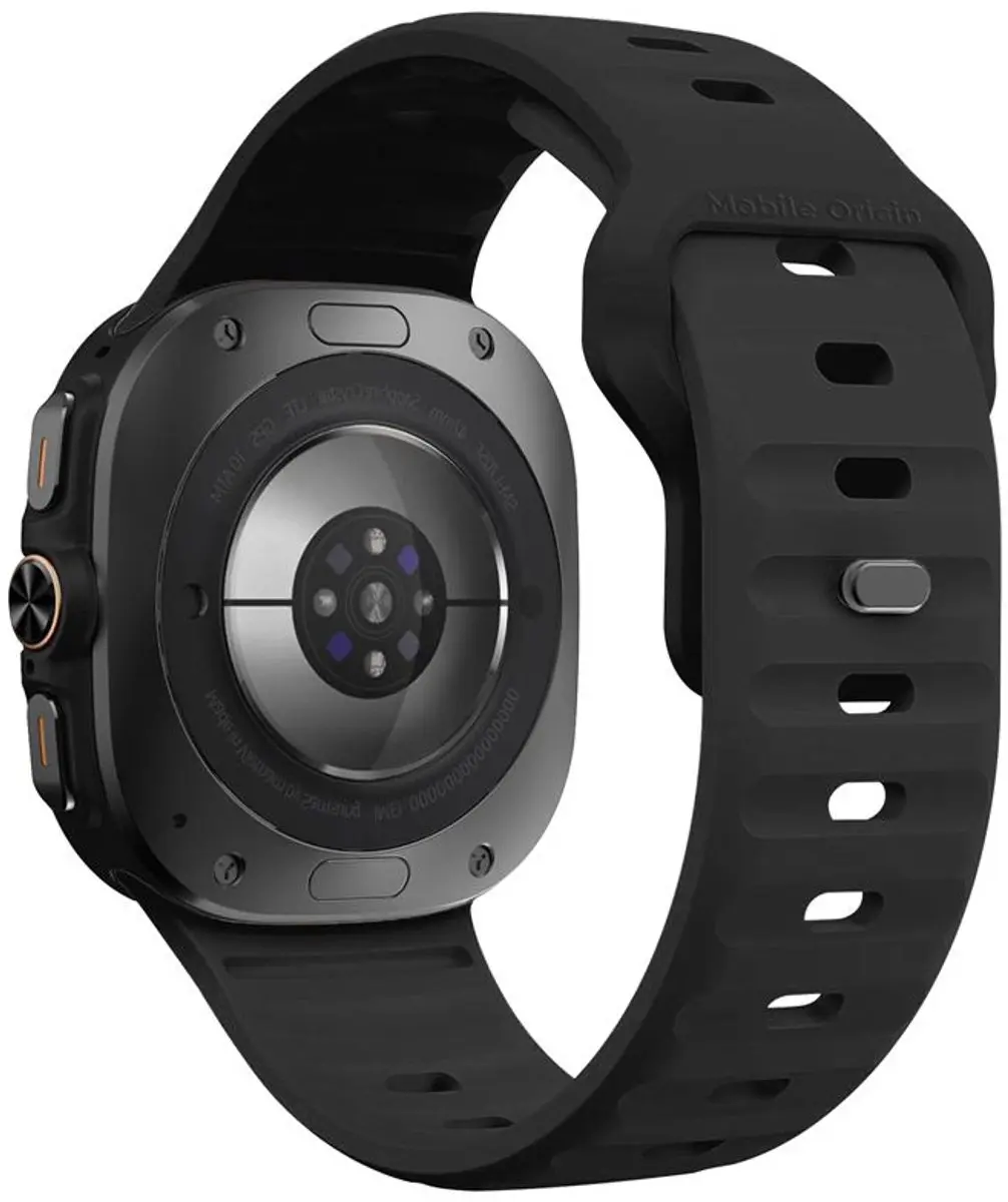 Mobile Origin Easy Strap Silicone Galaxy Watch Ultra 47mm - Zwart