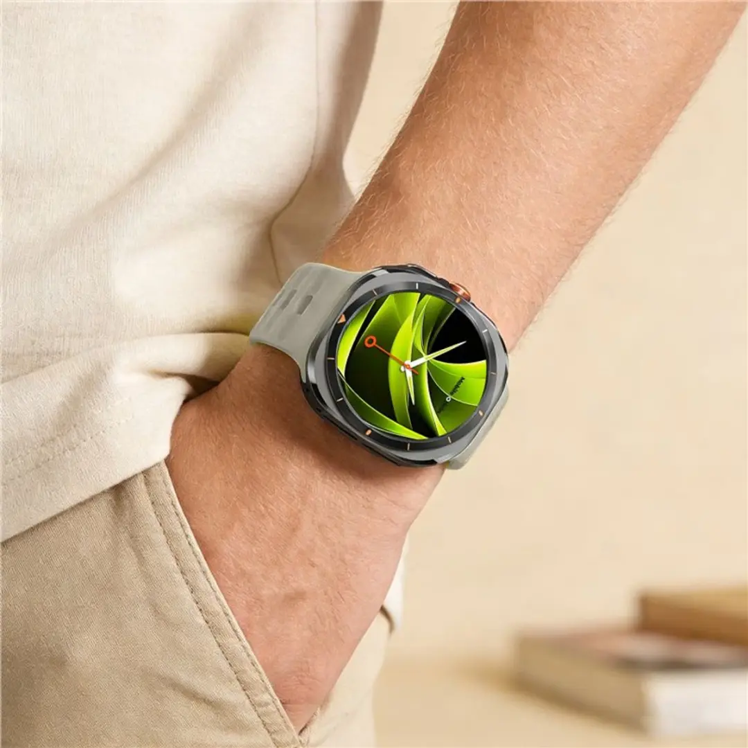 Mobile Origin Easy Strap Silicone Galaxy Watch Ultra 47mm - Transparent - afbeelding 6 van 6