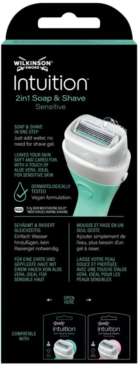 Wilkinson Intuition 2in1 Scheersysteem Groen - 4 Mesjes