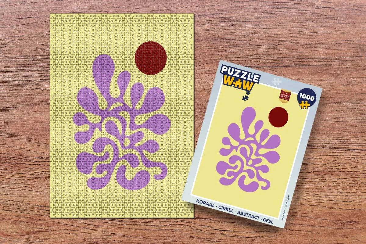 PuzzleWow Koraal Cirkel Legpuzzel 1000 Stuks - Geel