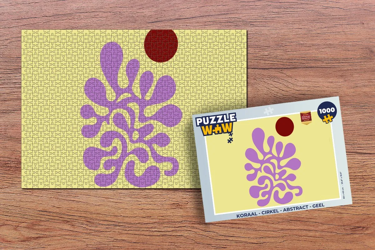 PuzzleWow Koraal Cirkel Legpuzzel 1000 Stuks - Geel
