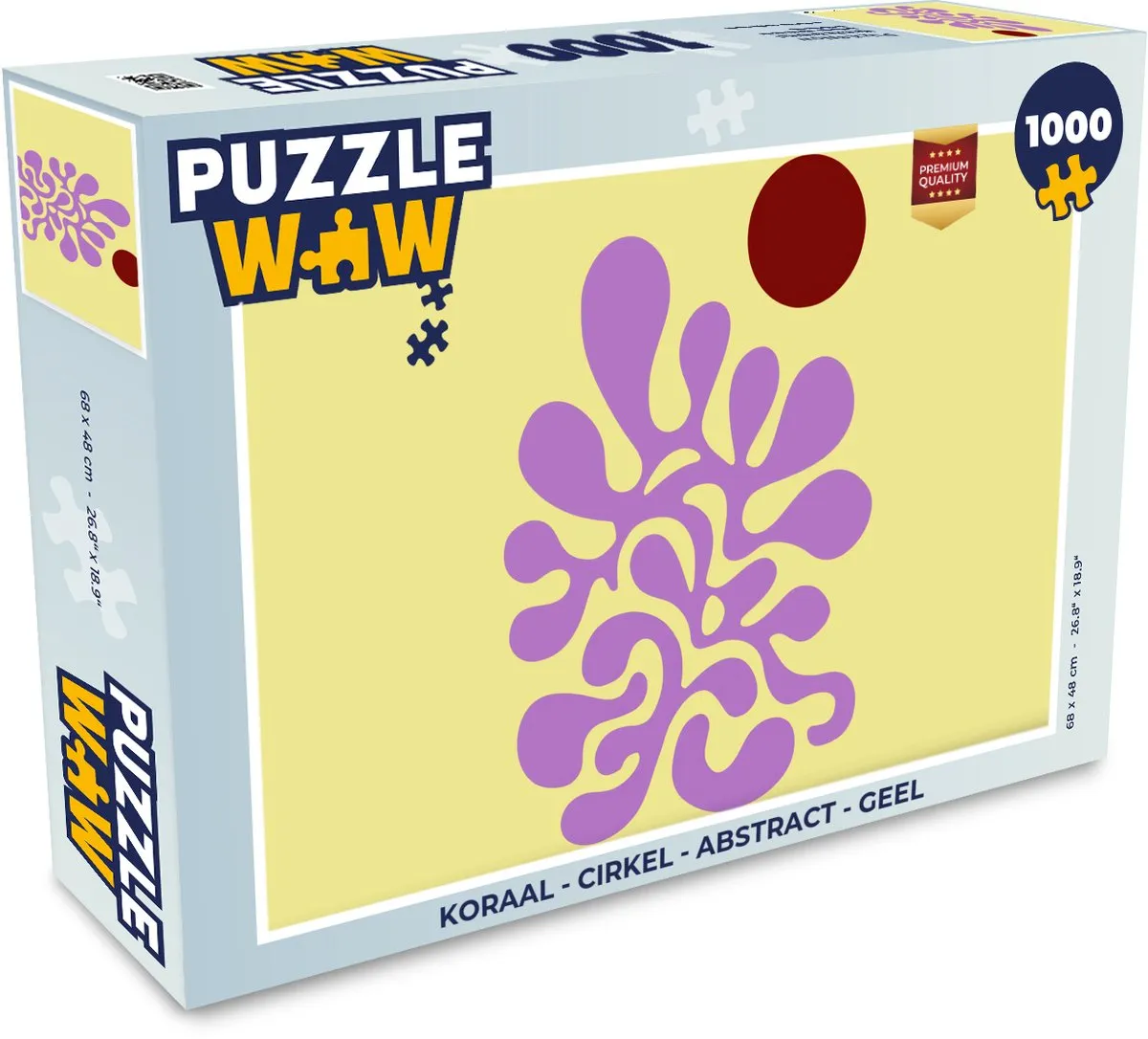 PuzzleWow Koraal Cirkel Legpuzzel 1000 Stuks - Geel