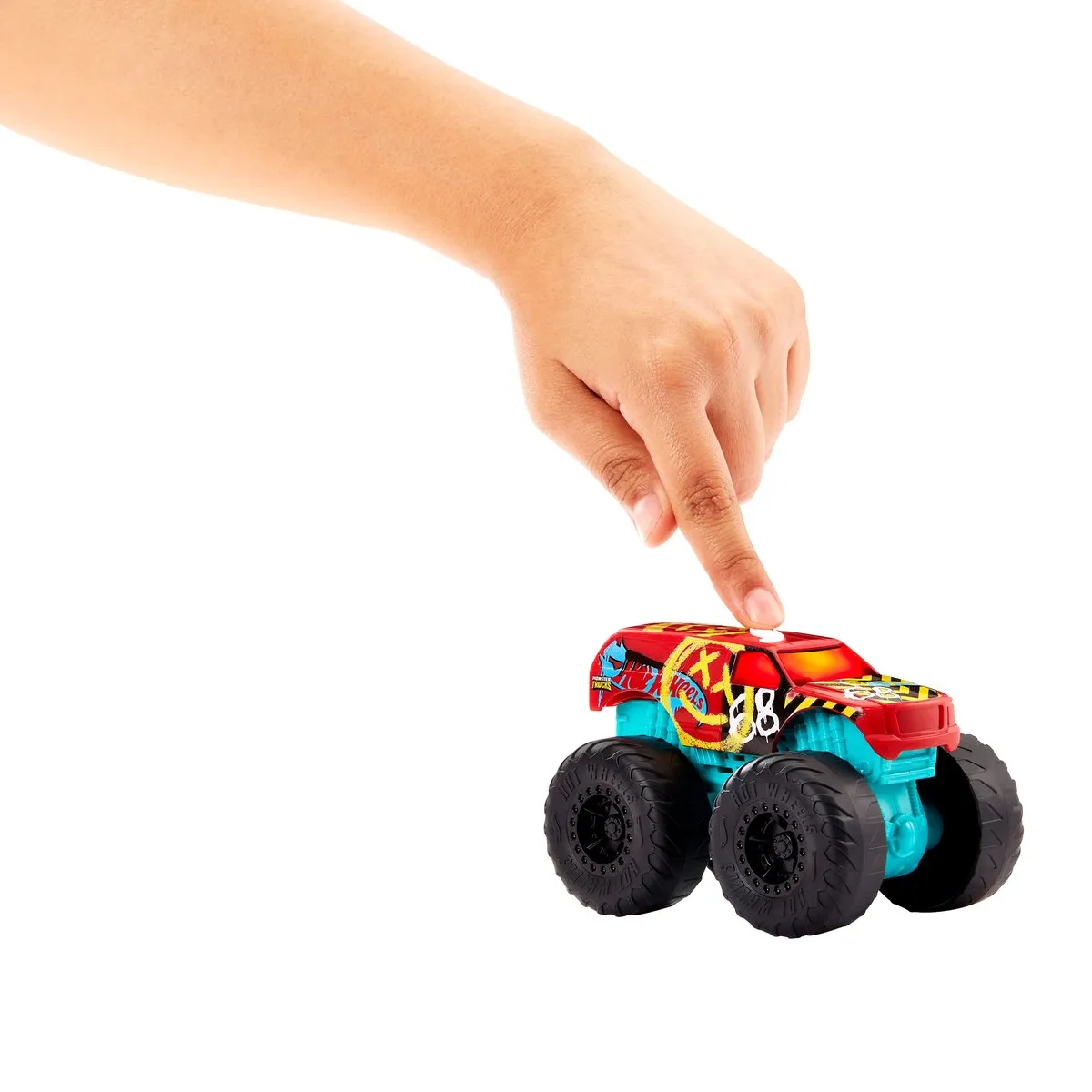 Hot Wheels Monster Trucks Roarin' Wreckers Demo Derby LR44 - 3 Stuks - Meerkleurig