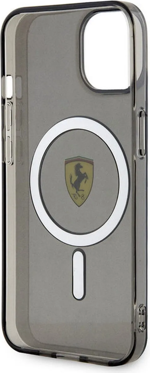Ferrari Translucent Back Case MagSafe iPhone 14 Plus - Zwart