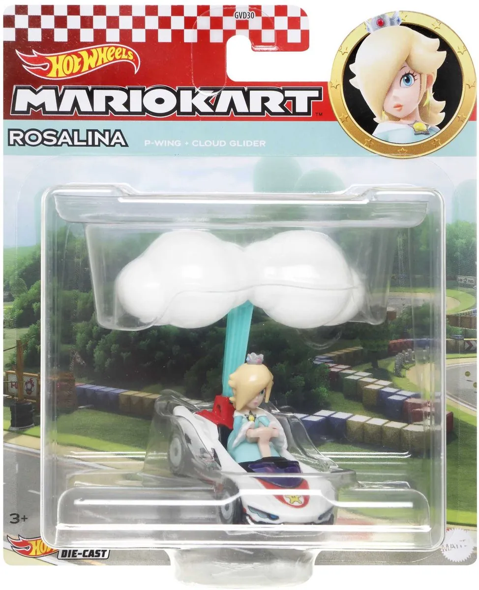Hot Wheels Mario Kart Rosalina P-Wing + Cloud Glider 1:64 - HDB43