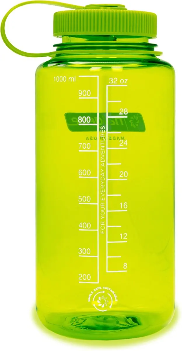 Nalgene Wide Mouth Fles 1L - Spring Green - afbeelding 2 van 6