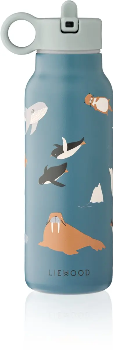 Liewood Drinkfles RVS Falk Artic Sea Oceanview 350ml