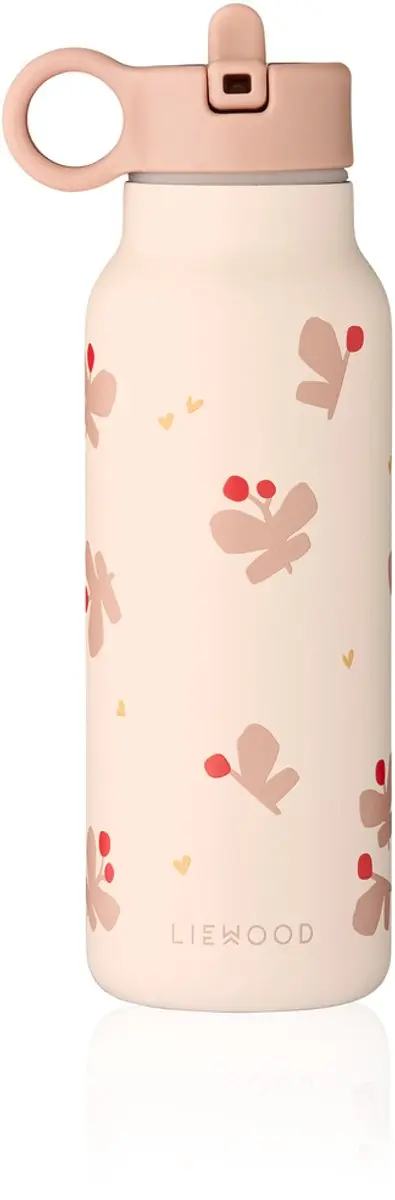 Liewood Drinkfles RVS Falk Butterfly Apple Blossom 350ml