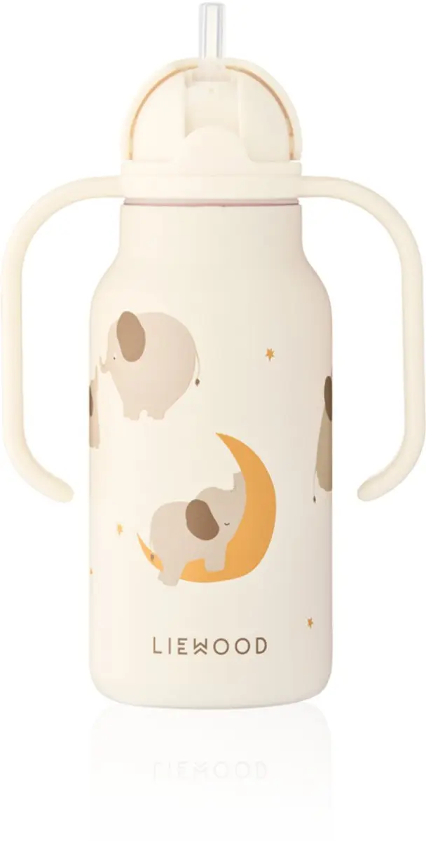 Liewood Kimmie Printed Bottle 250 ml Elephant / Creme de la creme drinkfles