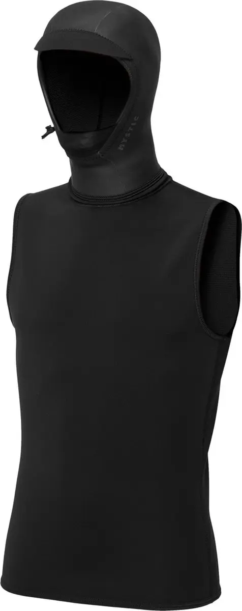 Mystic 3/2mm Hooded Wetsuit Top - Zwart - afbeelding 3 van 4