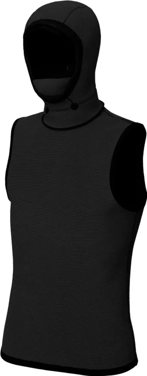 Mystic 3/2mm Hooded Wetsuit Top - Zwart - afbeelding 2 van 4