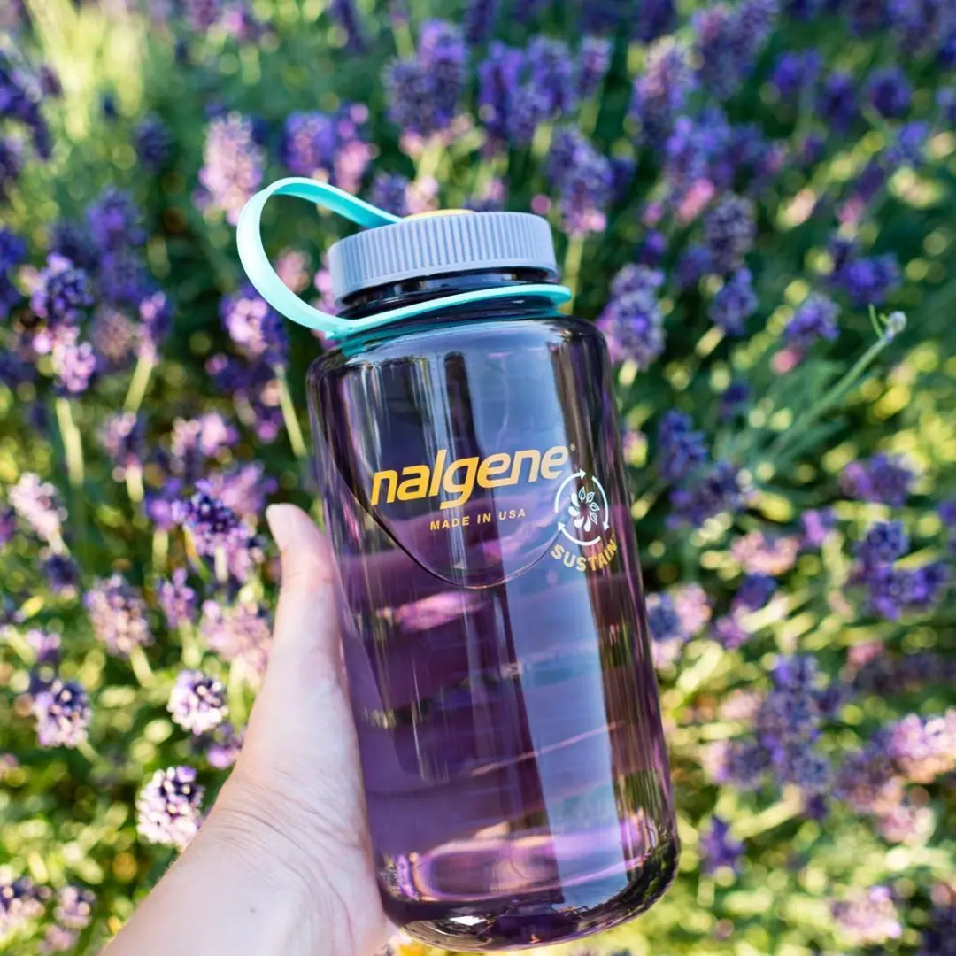 Nalgene Wide Mouth Fles 1L - Aubergine - afbeelding 3 van 6