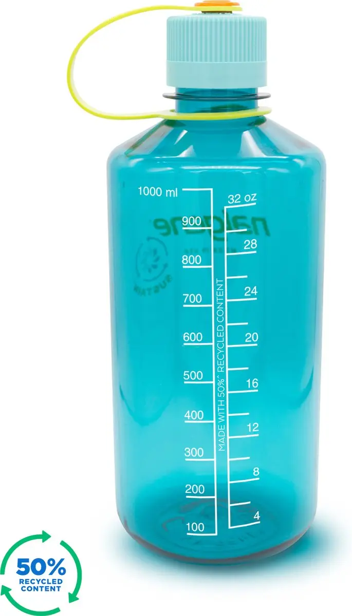 Nalgene Narrow-Mouth N2020-1132 Drinkfles 1000ml - Cerulean - afbeelding 2 van 5