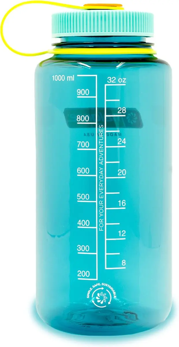 Nalgene Wide Mouth Fles 1L - Cerulean - afbeelding 2 van 6