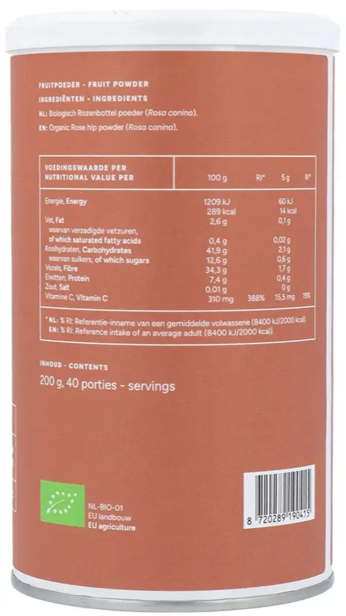 Mattisson Rozenbottelpoeder - Voedingssupplement 200g
