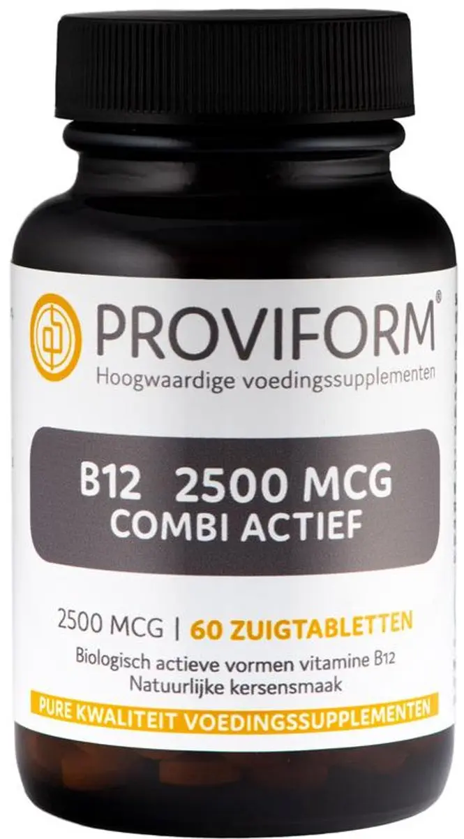 Proviform Vitamine B12 2500mcg Combi Actief Zuigtabletten - 60 Stuks