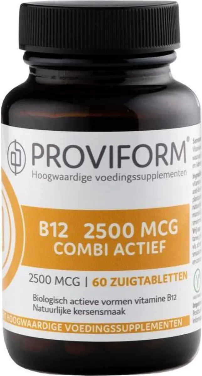 Proviform Vitamine B12 2500mcg Combi Actief Zuigtabletten - 60 Stuks