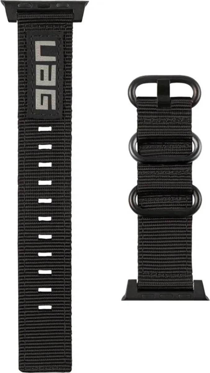 Urban Armor Gear Nato Band Apple Watch 38-42mm - Zwart - afbeelding 2 van 4