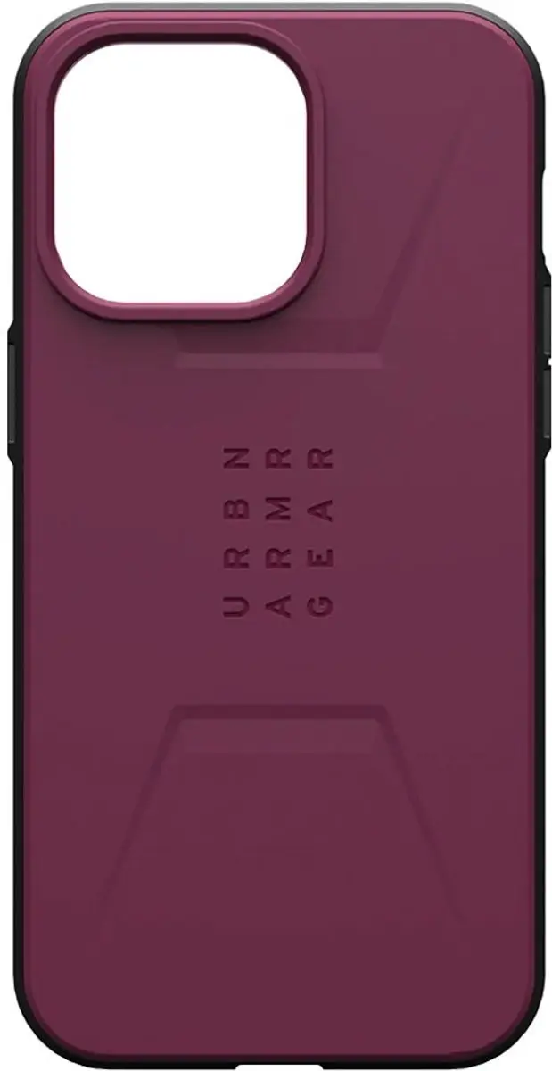Urban Armor Gear Civilian Mag iPhone 15 Pro Hoesje - Bordeauxrood - afbeelding 2 van 6