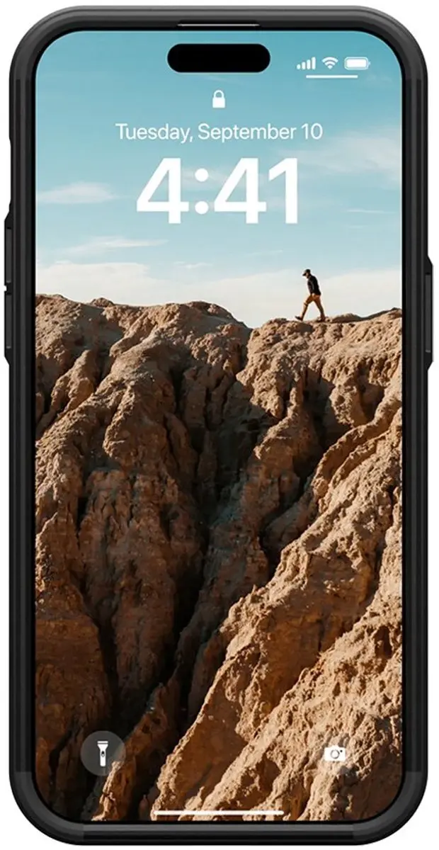 Urban Armor Gear Civilian Mag iPhone 15 Pro Hoesje - Bordeauxrood - afbeelding 5 van 6