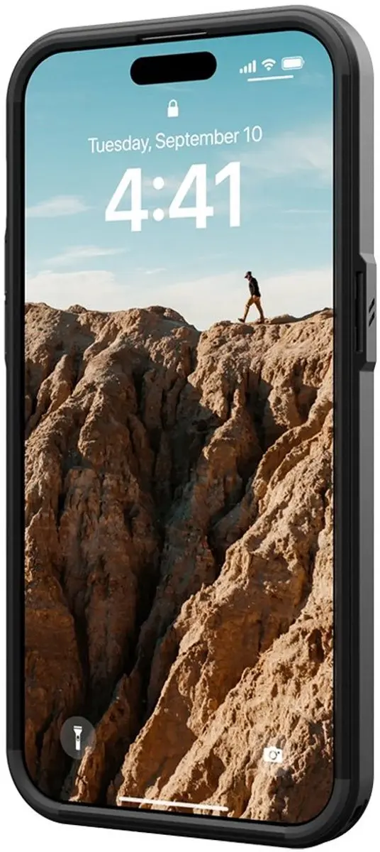 Urban Armor Gear Civilian Mag iPhone 15 Pro Hoesje - Bordeauxrood - afbeelding 4 van 6