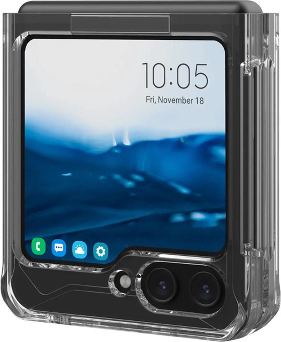 Urban Armor Gear Plyo Hoesje Samsung Galaxy Z Flip 5 - 214357114343 - Transparant - afbeelding 4 van 6