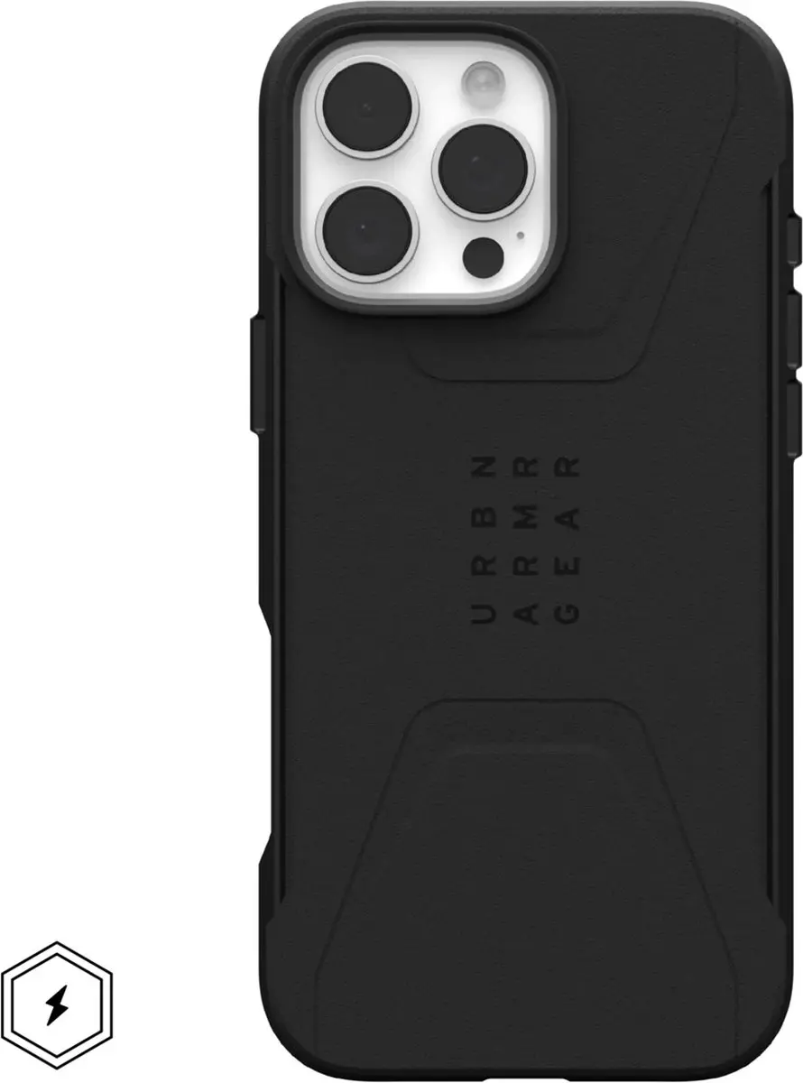 Urban Armor Gear Civilian Mag iPhone 16 Pro Max Hoesje 114445114040 - Zwart - afbeelding 2 van 6