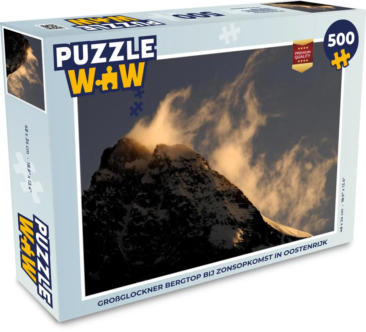 PuzzleWow Großglockner Zonsopgang Legpuzzel 500 Stuks - Multicolor