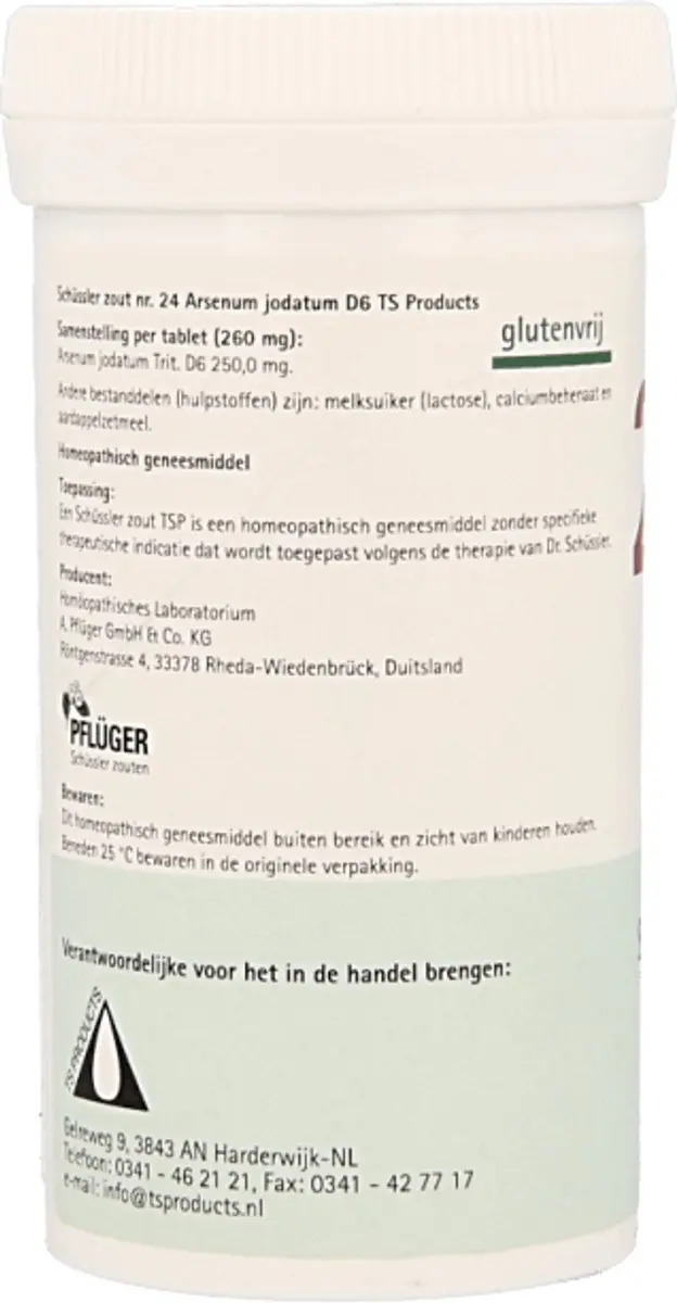 Pfluger Schüssler Zout nr 24 Arsenum Jodatum D6 - 400 Tabletten