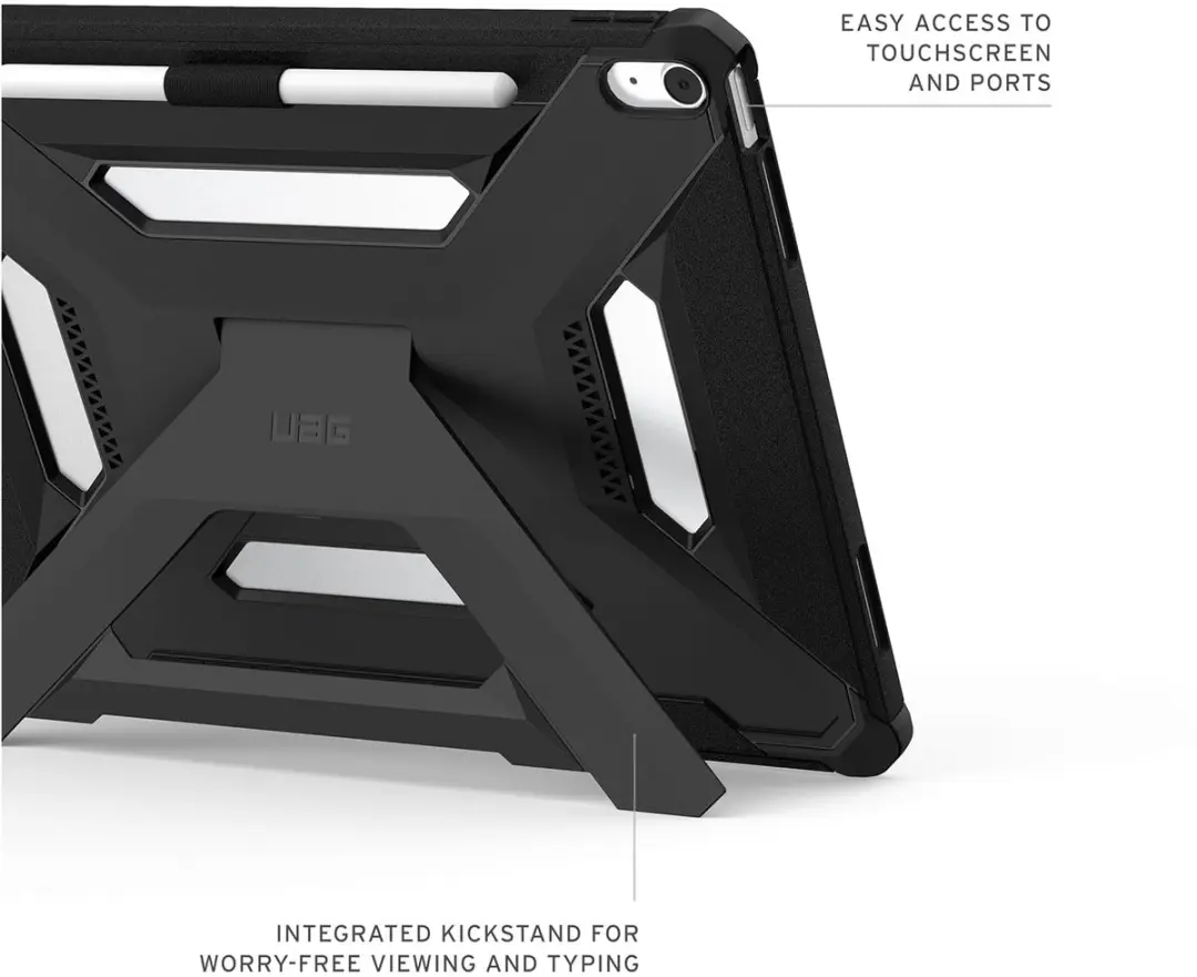 Urban Armor Gear Scout Plus Backcover iPad Air 13 124494114040 - Zwart - afbeelding 2 van 6