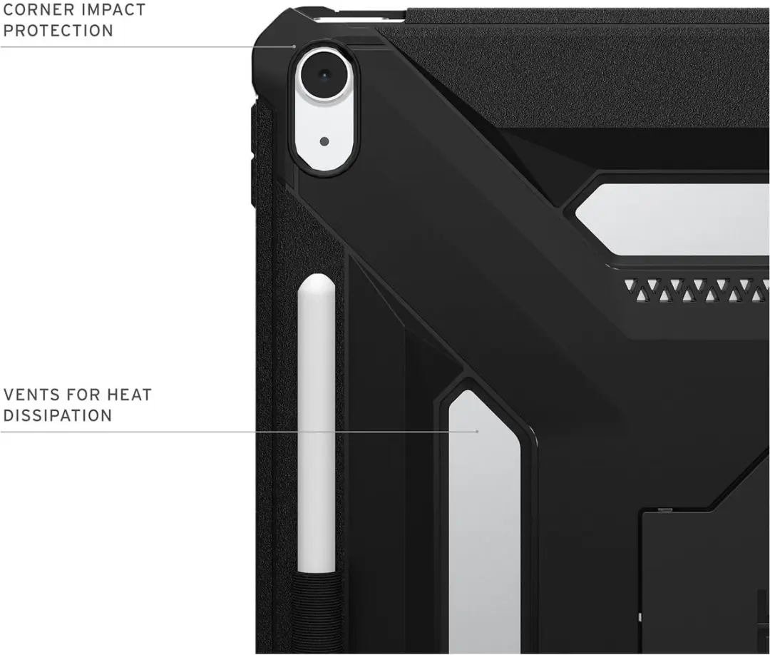 Urban Armor Gear Scout Plus Backcover iPad Air 13 124494114040 - Zwart - afbeelding 3 van 6